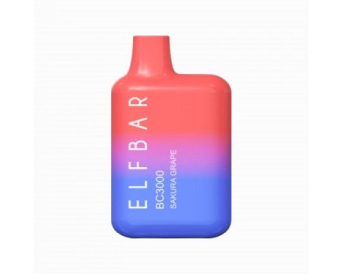 Купить Электронная сигарета Эльф Бар 3000 затяжек Сакура Виноград (Elf Bar BC 3000 Sakura Grape) по оптовой цене